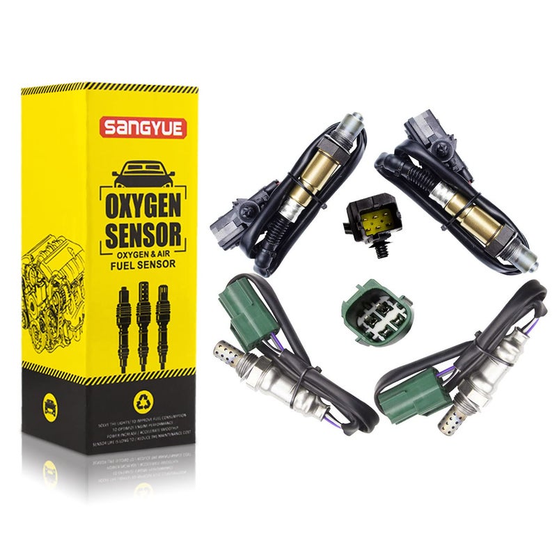 Sangyue 4X Oxygen O2 Sensor for 2004 2005 2006 Infiniti QX56 5.6L; 2004-2006 Nissan Titan 5.6L Upstream + Downstream - Image 1